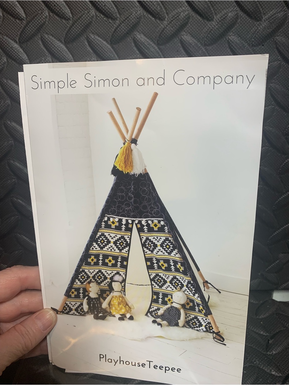 Playhouse Teepee pattern. Has been cut but has been done neatly.